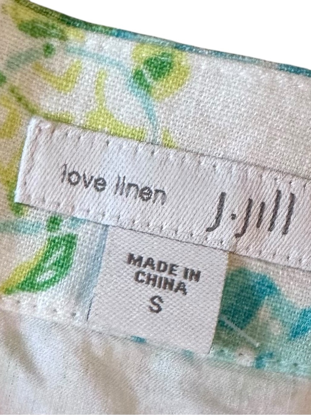 J.Jill J. Jill Ocean Turtle Reed Linen Shift Dress Size Small - Picture 4 of 8
